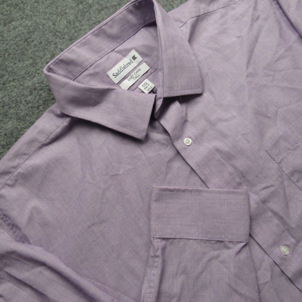 Saddlebred Shirt‎ Mens XXXLT 3XLT Tall Lavender Long Sleeve Business